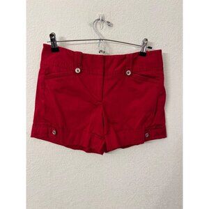 White House Black Market Womens Red Shorts Size 4